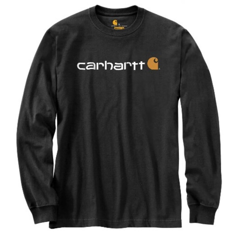 CARHARTT RELAXED FIT HEAVYWEIGHT LS LOGO GRAPHIC T-SHIRT