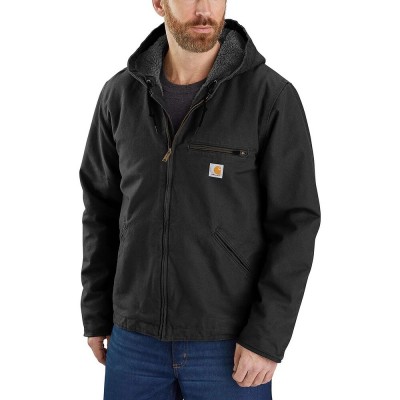 CARHARTT WASHED DUCK SHERPA-LINED JACKET