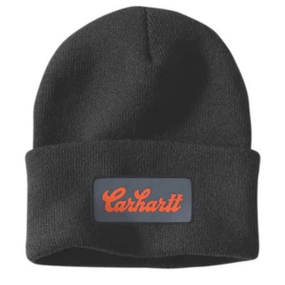 CARHARTT KNIT CUFFED SCRIPT PATCH BEANIE
