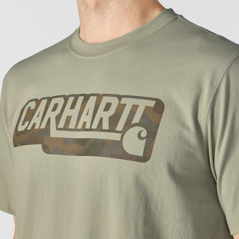 CARHARTT IRVINE RELAXED CAMO LOGO T-SHIRT