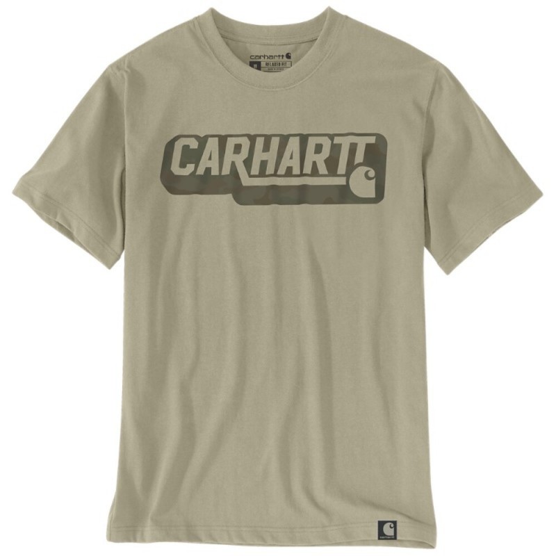 CARHARTT IRVINE RELAXED CAMO LOGO T-SHIRT