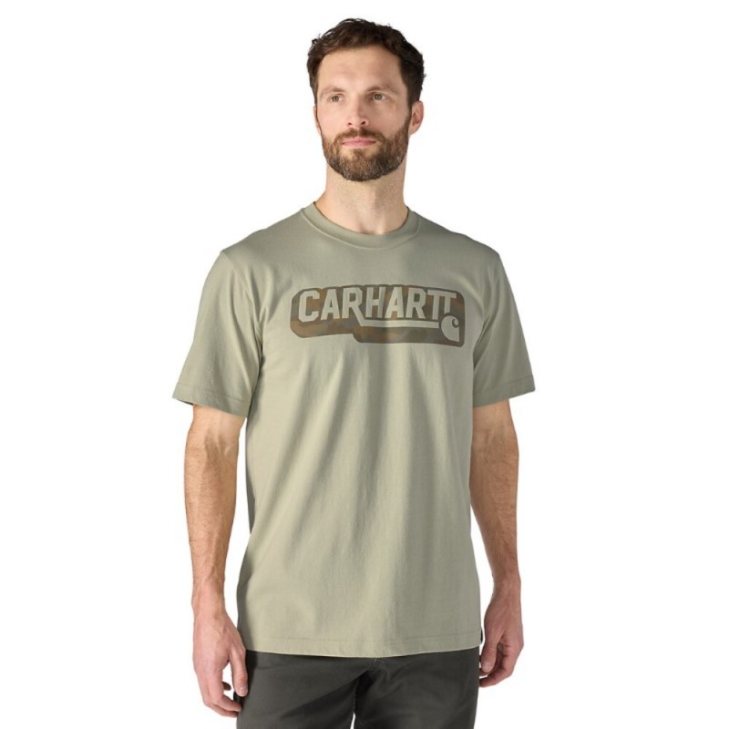 CARHARTT IRVINE RELAXED CAMO LOGO T-SHIRT