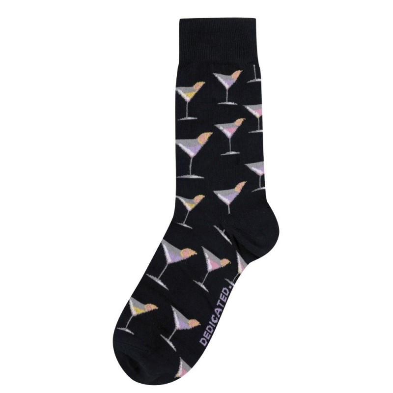 DEDICATED SOCKS SIGTUNE COCKTAILS BLACK COLOUR