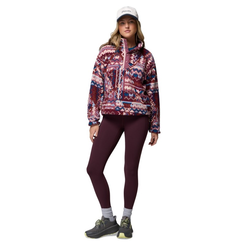 COLUMBIA HELVETIA II PRINTED CROPPED HALF SNAP ΓΥΝΑΙΚΕΙΟ FLEECE