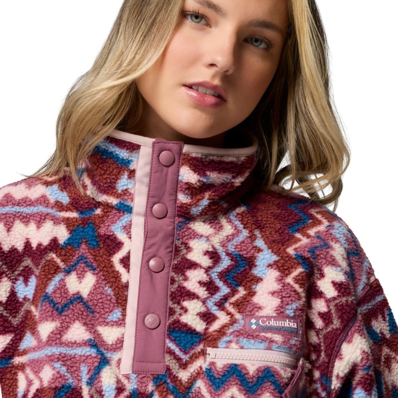 COLUMBIA HELVETIA II PRINTED CROPPED HALF SNAP ΓΥΝΑΙΚΕΙΟ FLEECE
