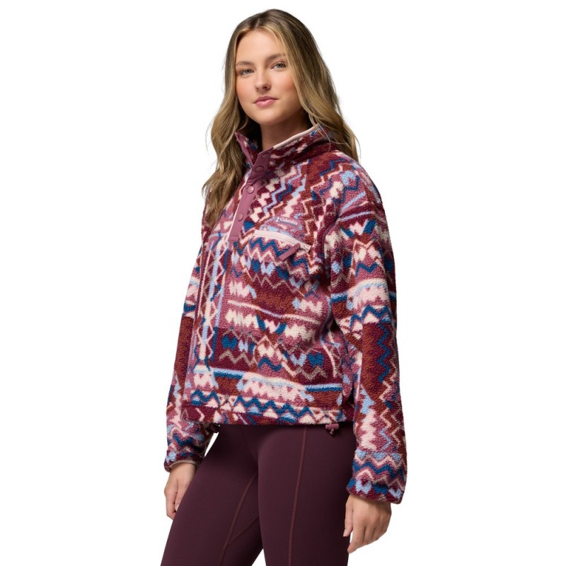 COLUMBIA HELVETIA II PRINTED CROPPED HALF SNAP ΓΥΝΑΙΚΕΙΟ FLEECE