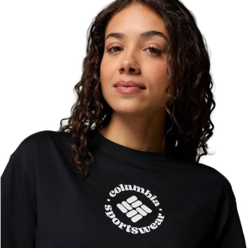 COLUMBIA ROLLING BEND GRAPHIC RELAXED CROP SS