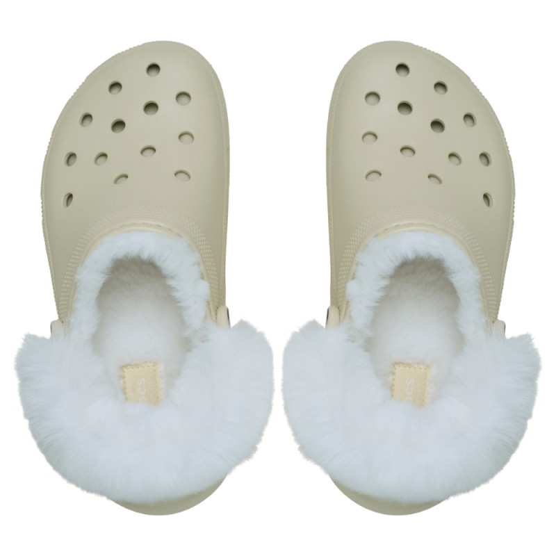 CROCS CLASSIC PLATFORM FUZZ LINED CG