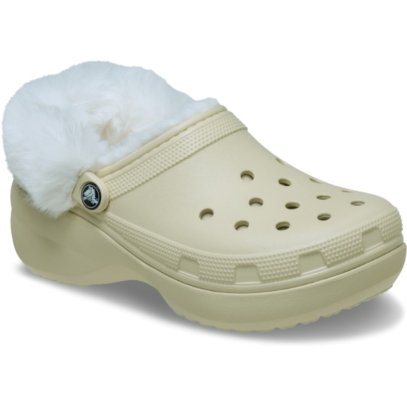 CROCS CLASSIC PLATFORM FUZZ LINED CG