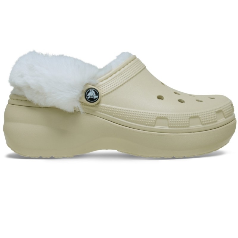 CROCS CLASSIC PLATFORM FUZZ LINED CG