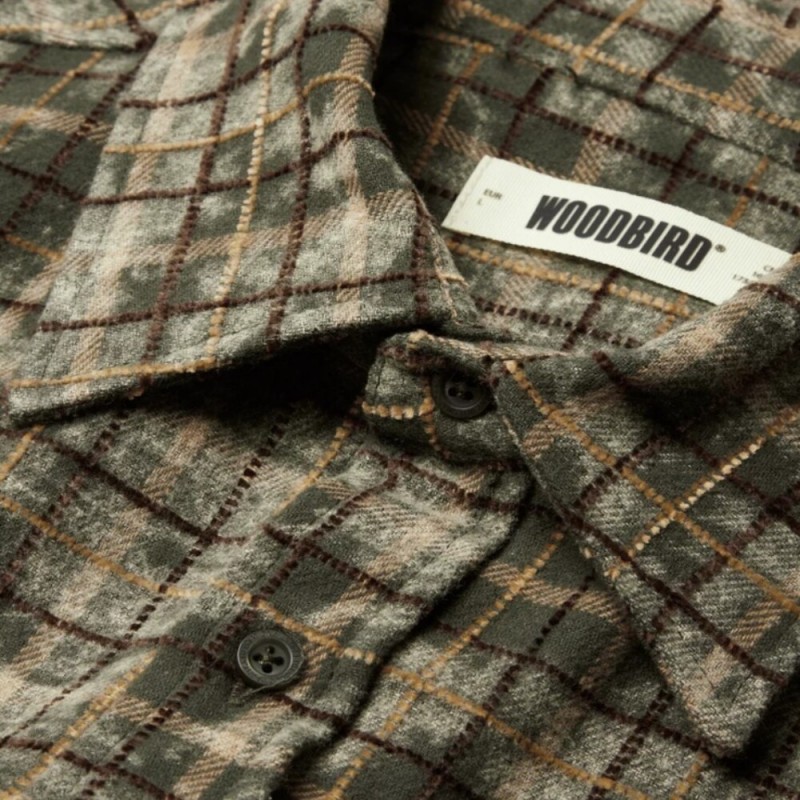 WOODBIRD WBJONG WASH CHECK SHIRT