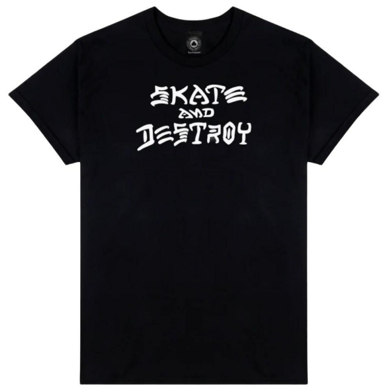 THRASHER SKATE AND DESTROY T-SHIRT-BLACK
