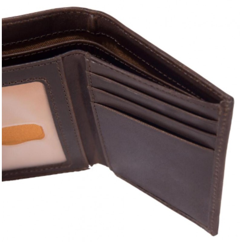 CARHARTT OIL TAN LEATHER TRIFOLD WALLET