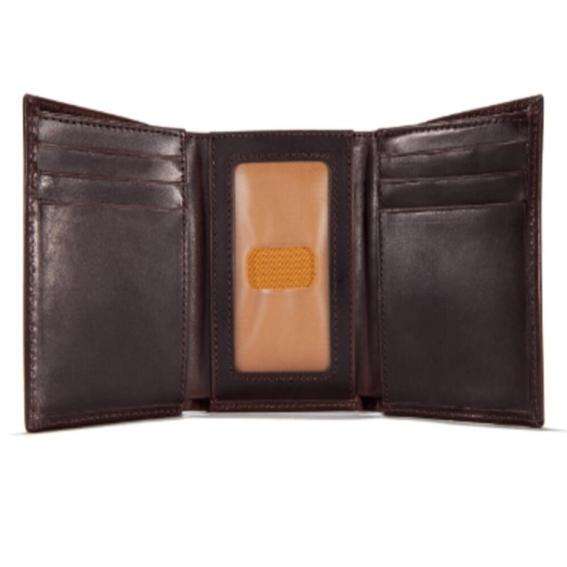 CARHARTT OIL TAN LEATHER TRIFOLD WALLET