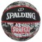 SPALDING BLACK RED GRAFFITI SZ7 RUBBER