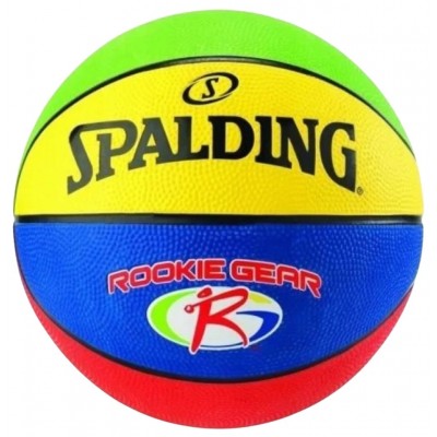 SPALDING ROOKIE GEAR MULTI COLOR SZ5 RUBBER