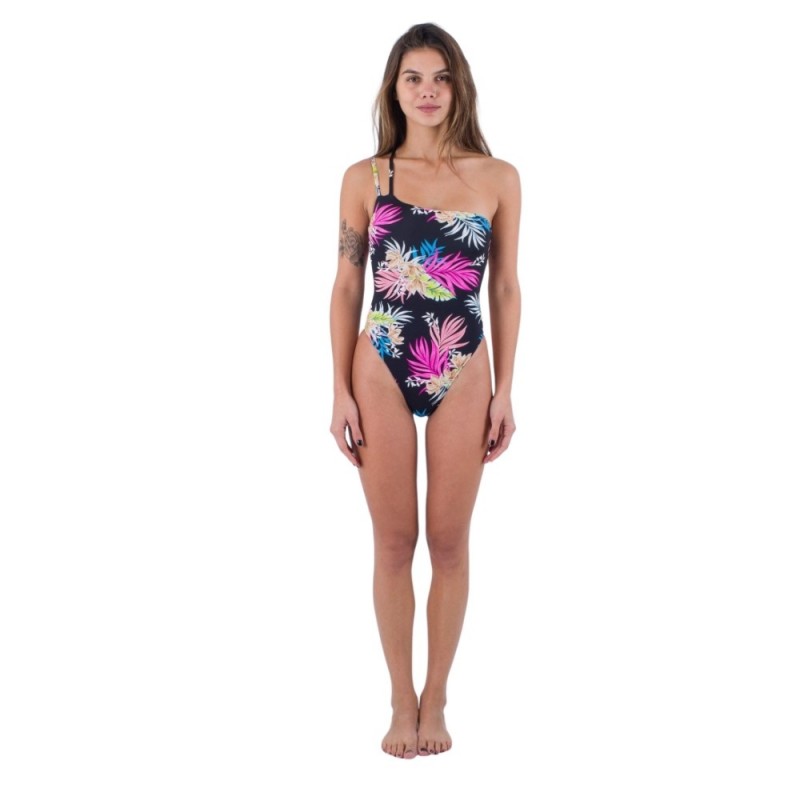 HURLEY HANA ASYMMETRICAL CHEEKY ONE PIECE