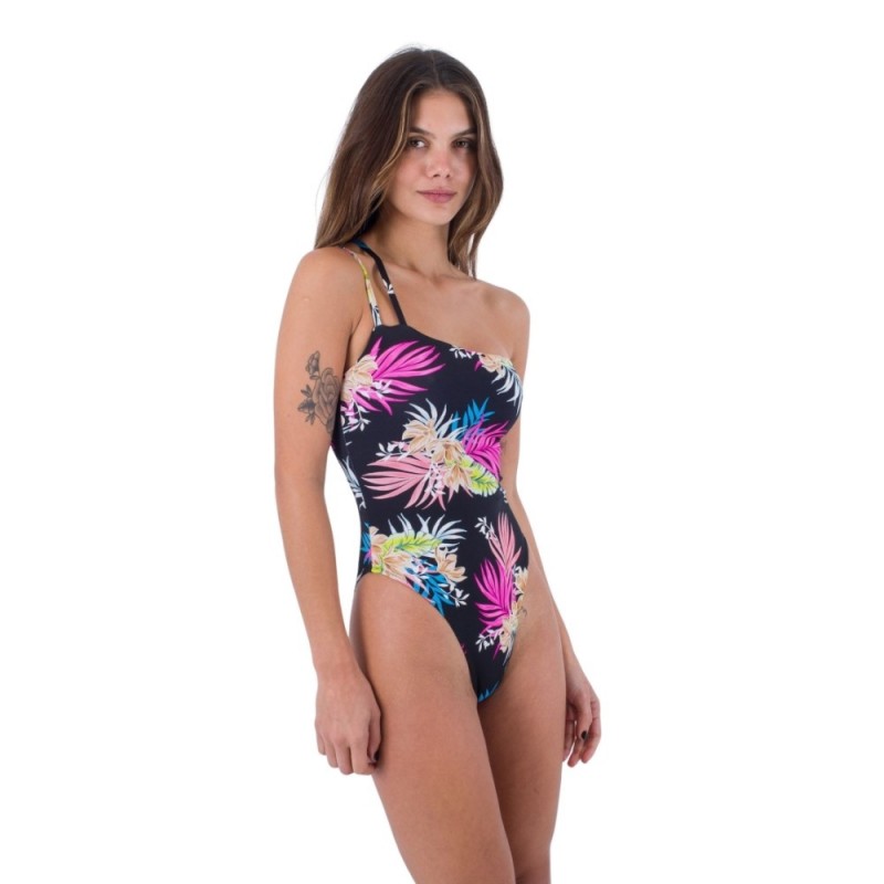 HURLEY HANA ASYMMETRICAL CHEEKY ONE PIECE