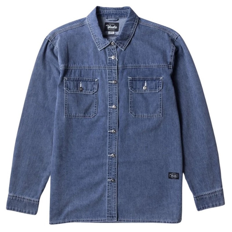 VISSLA CREATORS DENIM LS WORKSHIRT