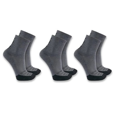 CARHARTT FORCE MW LOGO SHORT CREW SOCK 3PK