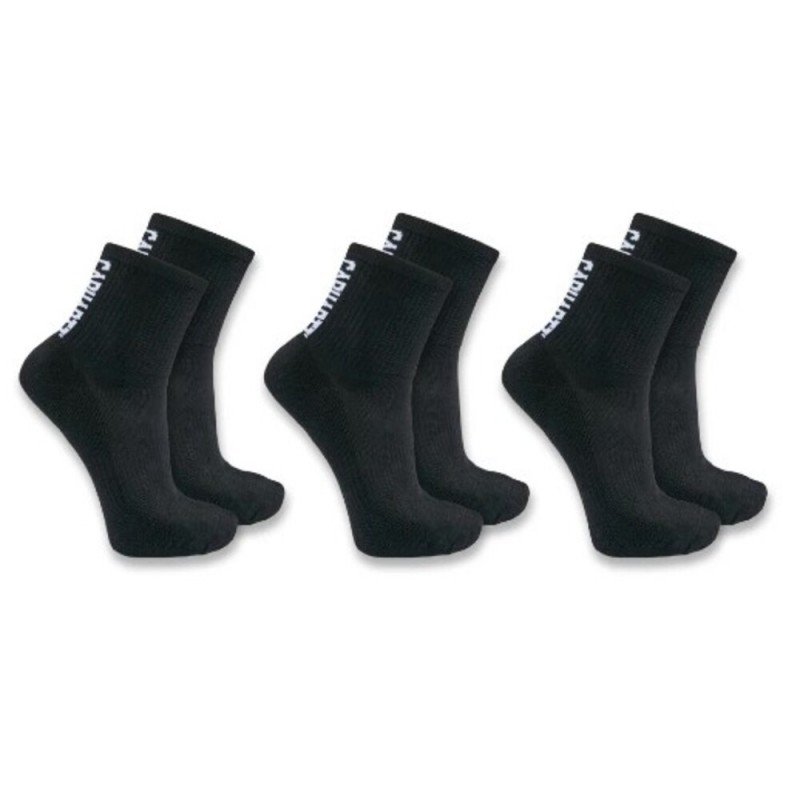 CARHARTT FORCE MIDWEIGHT LOGO SHORT CREW SOCK 3PK