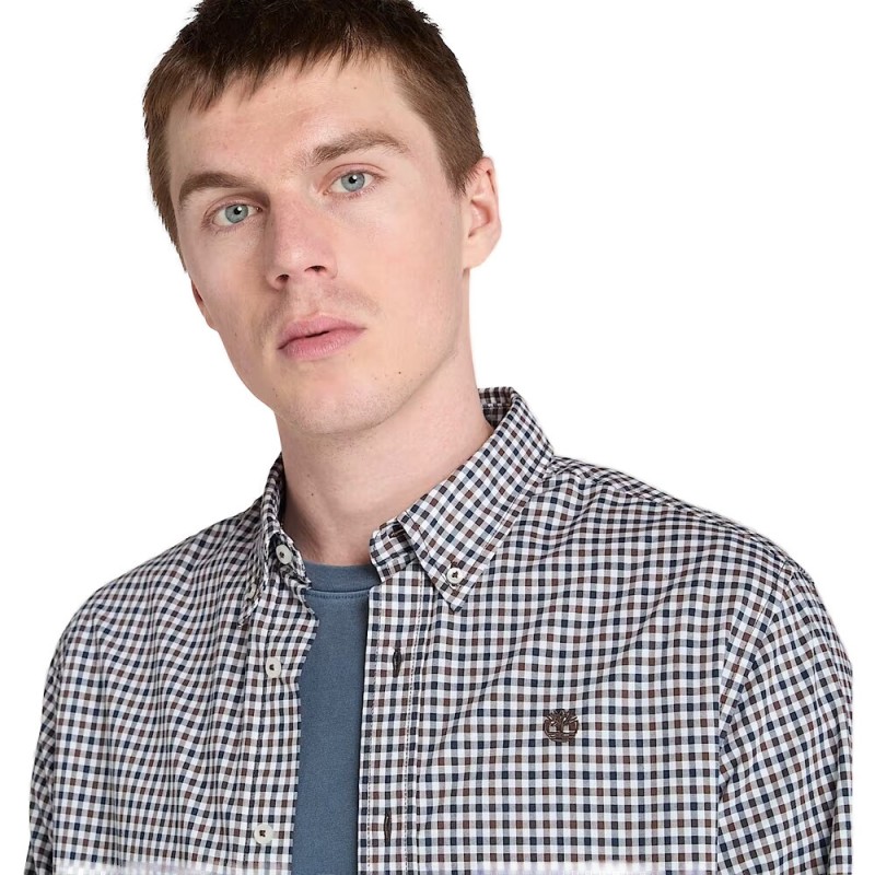 TIMBERLAND STRETCH POPLIN GINGHAM SHIRT