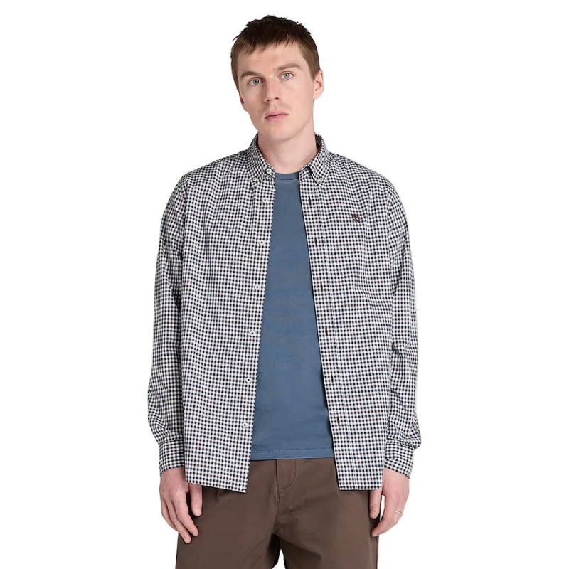 TIMBERLAND STRETCH POPLIN GINGHAM SHIRT