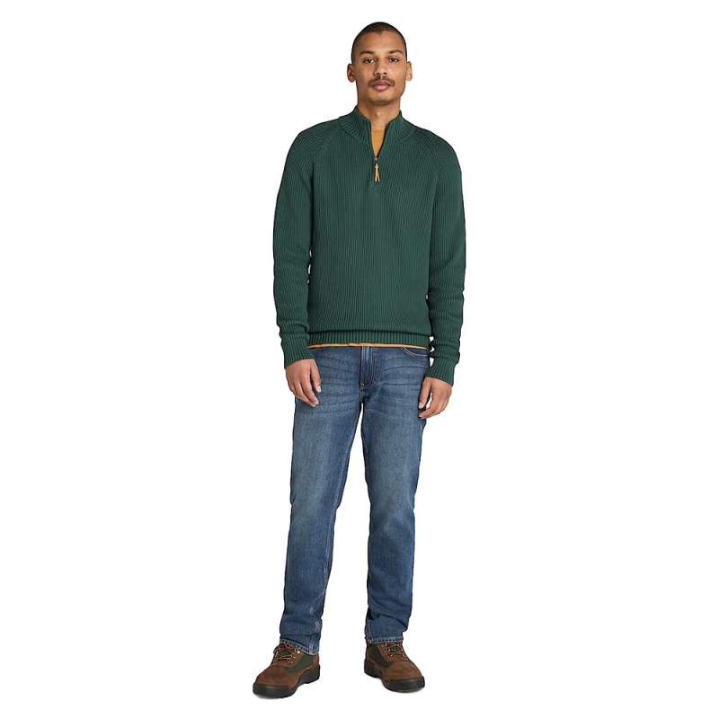 TIMBERLAND TEXTURED 1/4 ZIP SWEATER