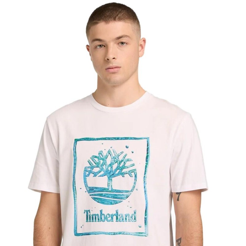 TIMBERLAND WATER STACK LOGO SS TEE