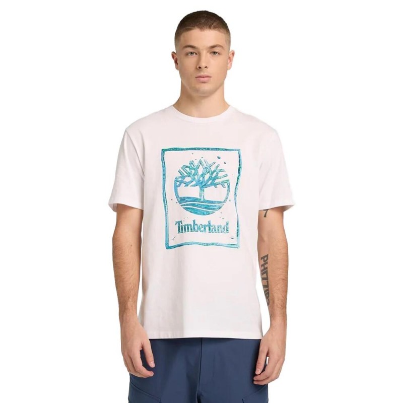 TIMBERLAND WATER STACK LOGO SS TEE