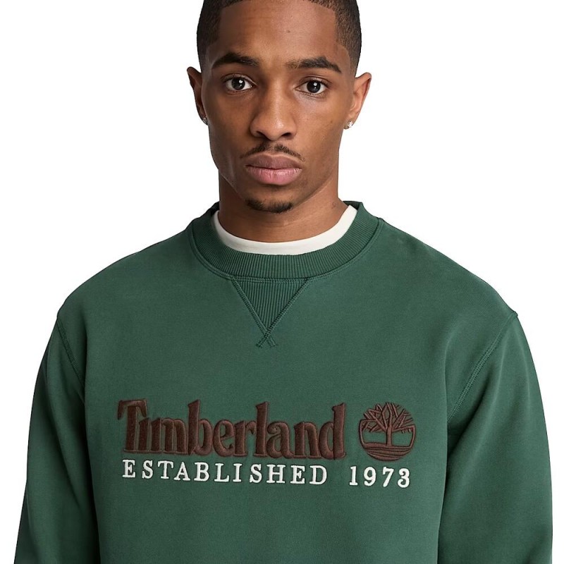 TIMBERLAND ESTABLISHED 1973 EMBROIDERED LOGO BB CREW SWEATSHIRT ΑΝΔΡΙΚΟ ΦΟΥΤΕΡ ΛΑΙΜΟΚΟΨΗ