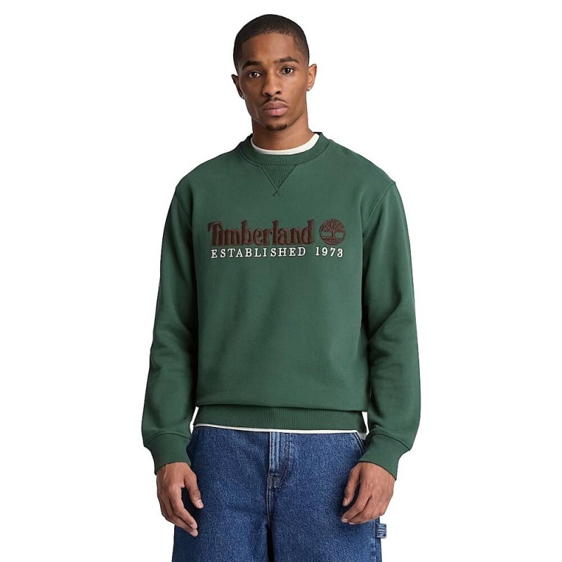 TIMBERLAND ESTABLISHED 1973 EMBROIDERED LOGO BB CREW SWEATSHIRT ΑΝΔΡΙΚΟ ΦΟΥΤΕΡ ΛΑΙΜΟΚΟΨΗ