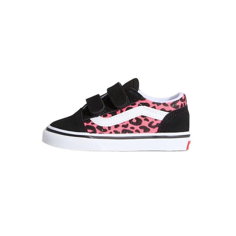 VANS OLD SKOOL V GLITTER LEOPARD DIVA PINK