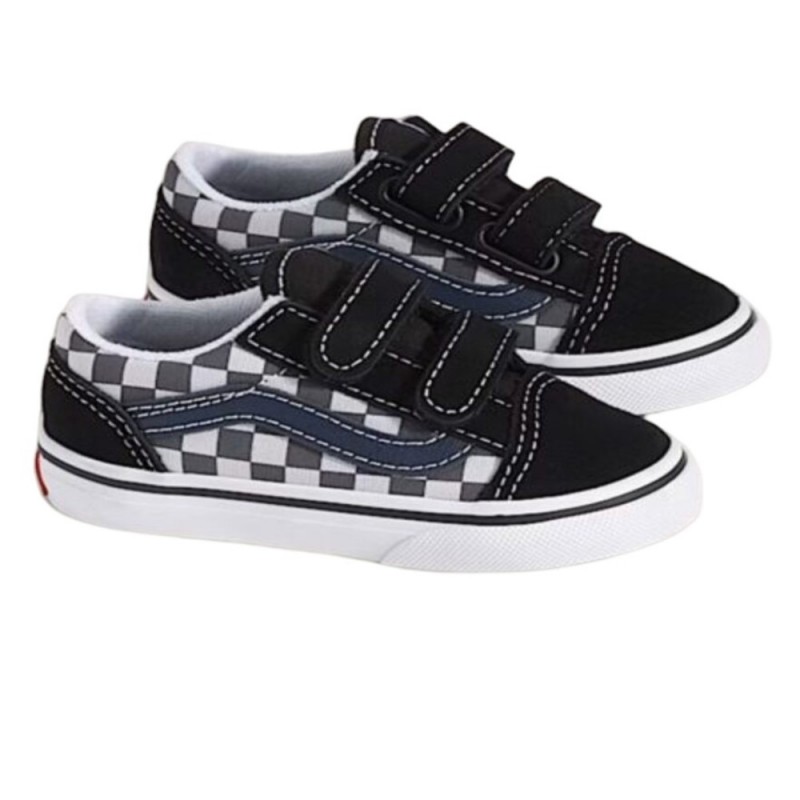 VANS OLD SKOOL V TONAL CHECK BLUE