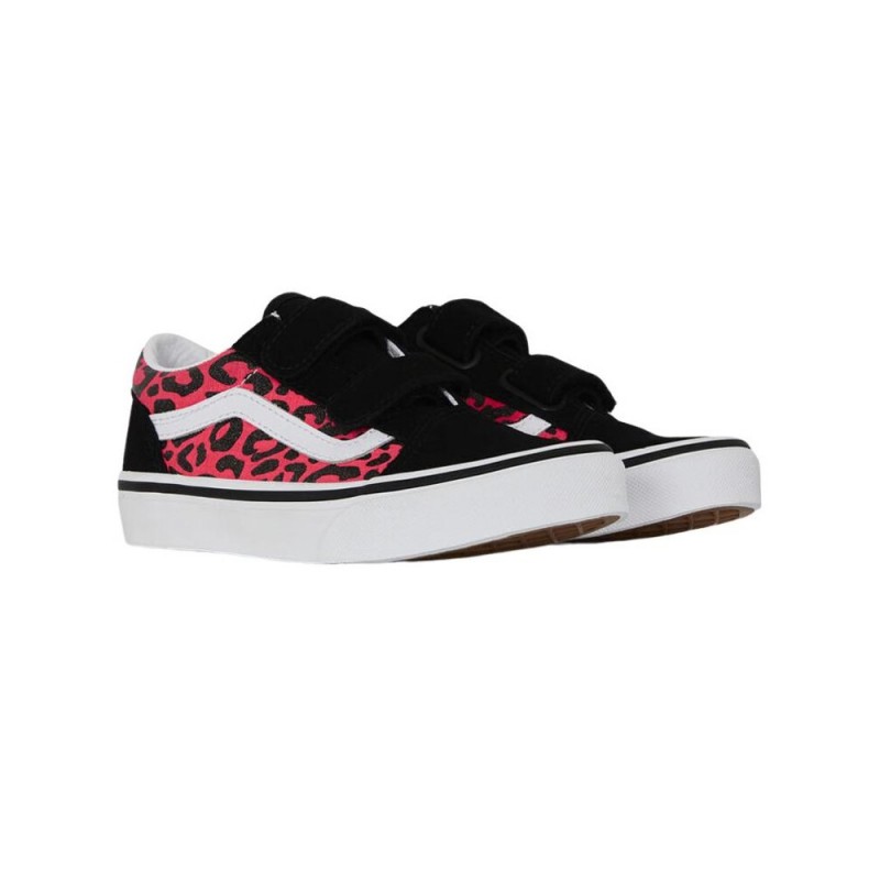 VANS OLD SKOOL V GLITTER LEOPARD DIVA PINK
