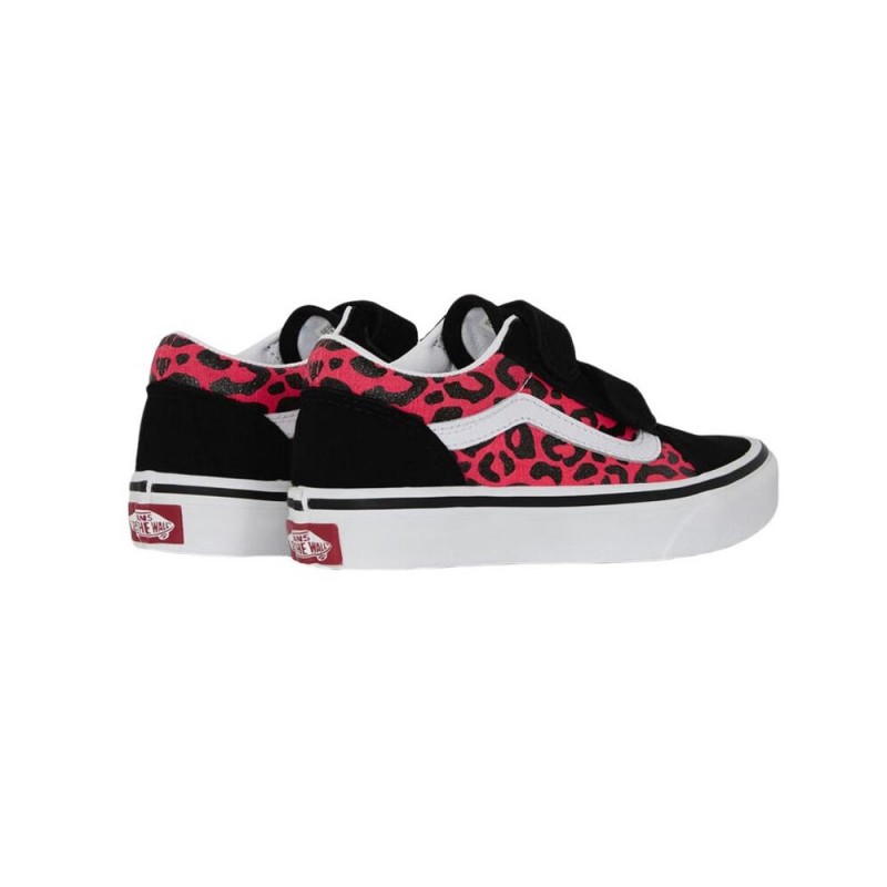 VANS OLD SKOOL V GLITTER LEOPARD DIVA PINK