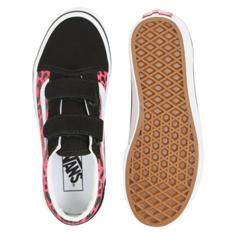 VANS OLD SKOOL V GLITTER LEOPARD DIVA PINK