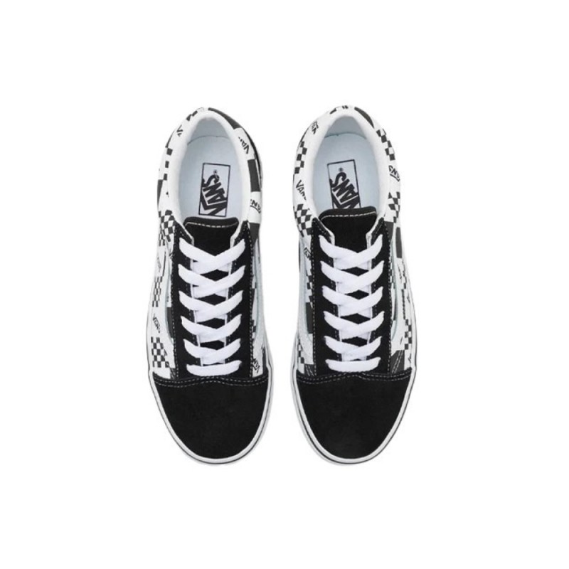 VANS OLD SKOOL (LOGO CHECK BLACK/TRUE WHITE)