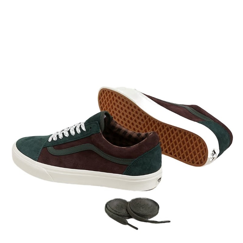 VANS OLD SKOOL (PIG SUEDE GREEN/MULTI)