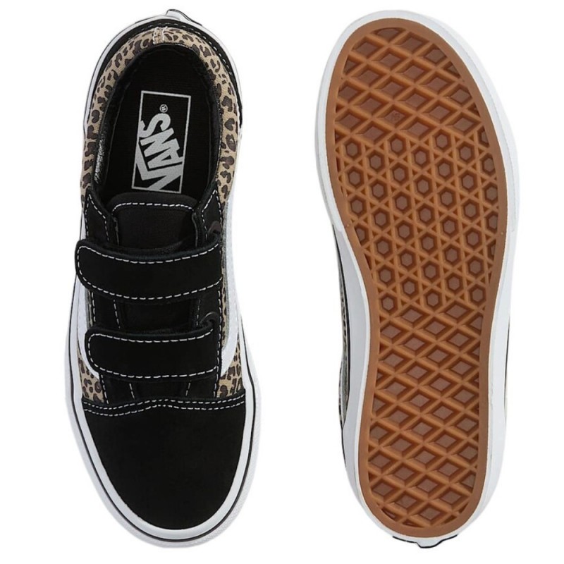 VANS OLD SKOOL V BLACK/LEOPARD