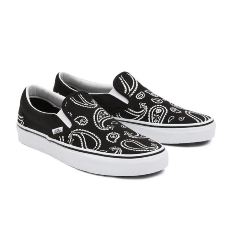 VANS CLASSIC SLIP-ON (PEACE PAISLEY) BLACK/TRUE WHITE